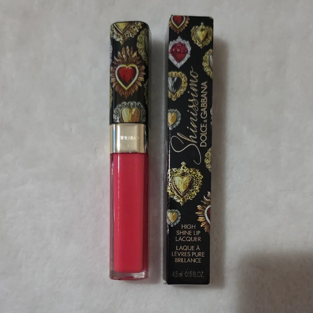 NEW~ Dolce & Gabbana High Shine Lip Lacquer - 410 Coral Lust